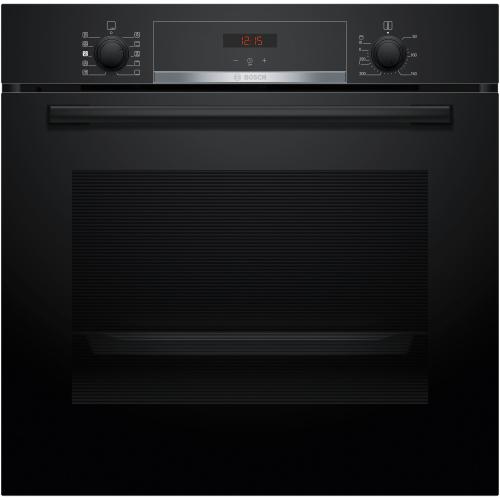 Cuptor incorporabil Bosch HQA534BB3 71 L Electric Multifunctional Added Steam Grill 8 functii Autocuratare EcoClean + hidrolitica 3D Hotair Clasa A+ (Negru)