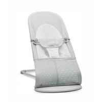 Balansoar copii BabyBjorn 005129A, Bumbac, Greutate maxima 9kg, Gri/Alb