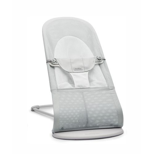Balansoar copii BabyBjorn 005129A, Bumbac, Greutate maxima 9kg, Gri/Alb