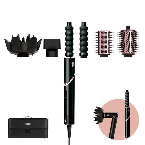 Ondulator de par Shark 5-in-1 HD446EU, 1650 W, 3 trepte de temperatura (Negru/Roz)