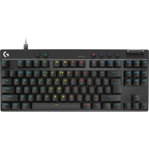 Tastatura Gaming Mecanica Logitech G PRO X TKL Rapid Pink Magnetic Analog Switch, USB, iluminare RGB (Negru)