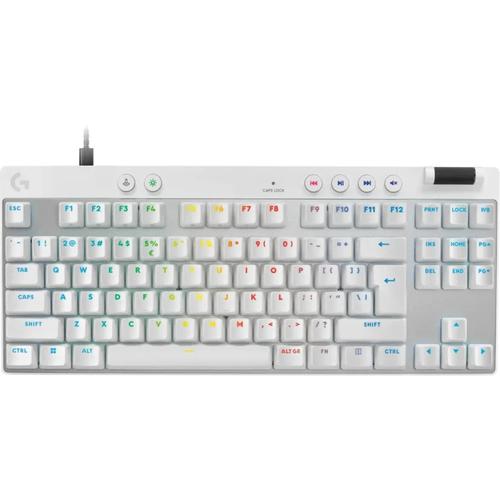 Tastatura Gaming Mecanica Logitech G PRO X TKL Rapid Pink Magnetic Analog Switch, USB, iluminare RGB (Alb)