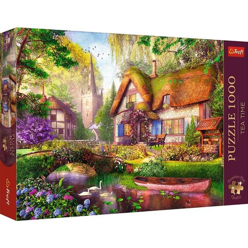 Puzzle Trefl Premium Plus - Tea Time, Casuta Din Padure, 1000 piese