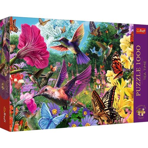 Puzzle Trefl Premium Plus - Tea Time, Gradina cu Colibri, 1000 piese