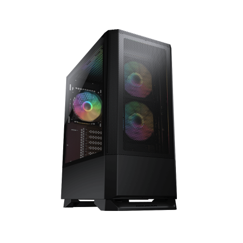 Carcasa COUGAR MX430 Mesh RGB, Mid Tower, tempered glass (Negru)