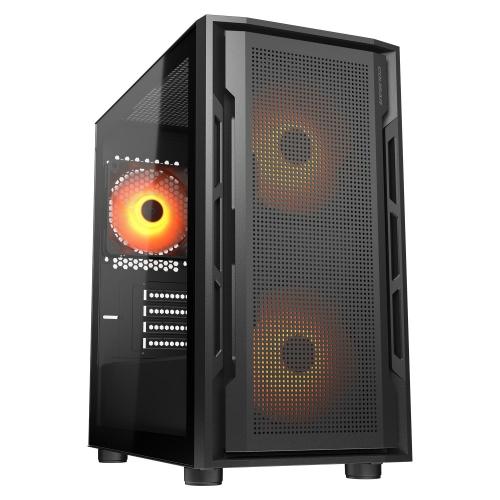 Carcasa COUGAR UNIFACE MINI RGB, Mini Tower, tempered glass (Negru)