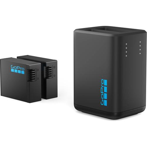 Incarcator dublu GoPro H13B+ 2 acumulatori Enduro1900mAh, port USB, indicator LED (Gri)