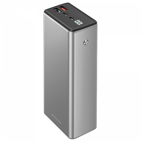 Baterie Externa Proove MetalSkin, 30000mAh, 65W, QC + PD, 1 x USB-C - 2 x USB-A, Gri