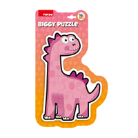 Puzzle maxi PUEDO Dinozaur, 10 piese mari, 2+ ani, Roz
