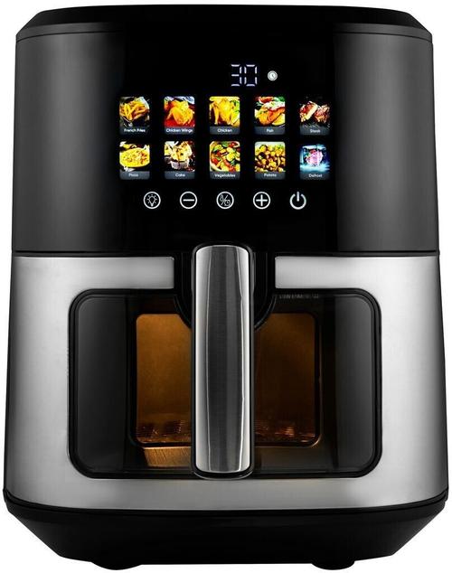 Friteuza cu aer cald ProfiCook PC-FR 1286 H, 6.5 l, 1700 W (Negru/Inox)