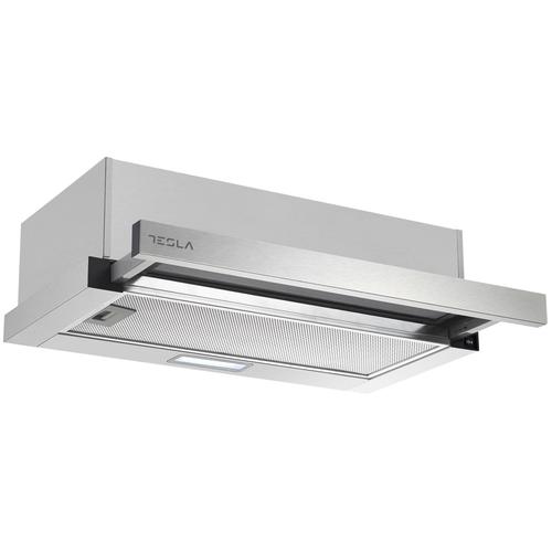 Hota incorporabila telescopica Tesla DT600AXB, 350 m3/h, Doua motoare 2x60 W, Iluminare LED 1x2 W, 60 cm (Gri/Inox)