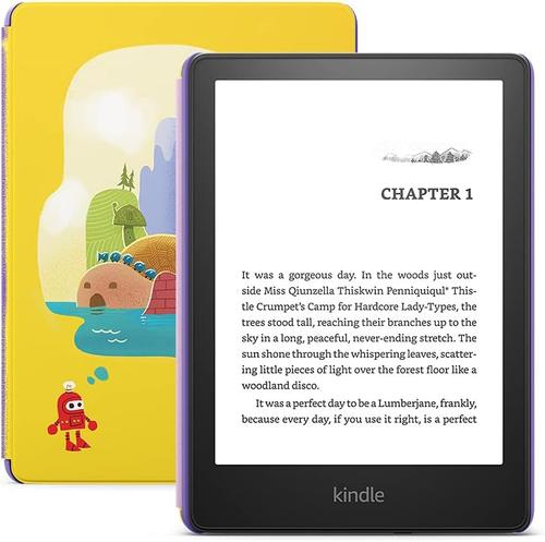 eBook Reader Amazon Kindle Paperwhite Kids Robot Dreams, Ecran 6.8inch, 300ppi, 16GB Flash, USB Type-C, WiFi (Galben)