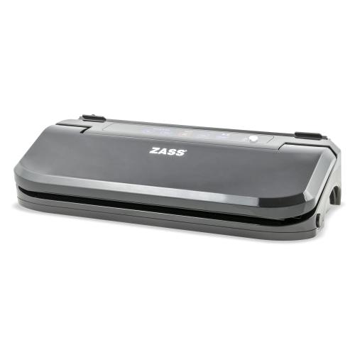 Aparat de vidat alimente pentru uz casnic Zass ZVS 03, 150 W, Latime 30 cm, 0.6-0.8 bar, Panou tactil digital (Negru)