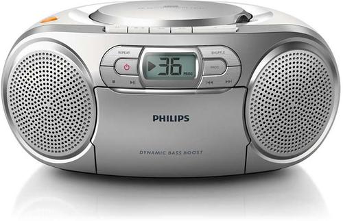 Micro Sistem Philips AZ127, Caseta, CD Player (Argintiu)
