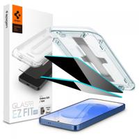Folie de protectie Ecran Privacy Spigen EZ FIT pentru Samsung Galaxy S25 S931 / S24 S921, Sticla Securizata, Full Glue, Set 2 bucati