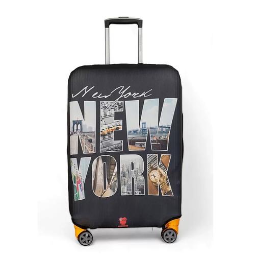 Husa troler, Mondo Way, model New York, elastica, cu inchidere fermoar, Lycra, marimea L (Negru) Husa troler, Mondo Way, model New York, elastica, cu inchidere fermoar, Lycra, marimea L (Negru)
