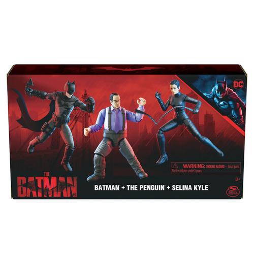 Set 3 figurine The Batman, The Penguin si Selina Kyle, 10 cm