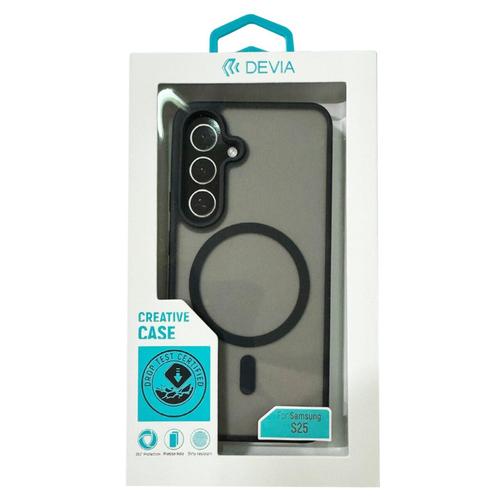 Husa Devia Pino Series Magnetic Shockproof pentru Samsung Galaxy S25, Negru