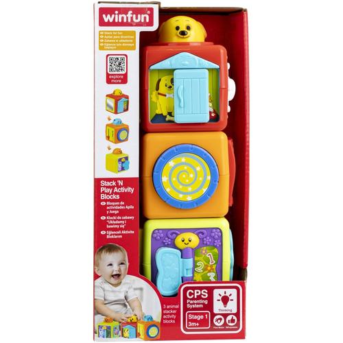 Set 3 cuburi stivuibile Winfun - Stack\'n play