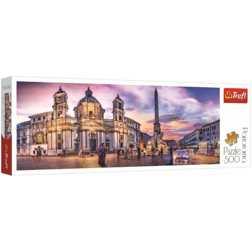 Puzzle Trefl, Panorama Piata Navona din Roma, 500 piese