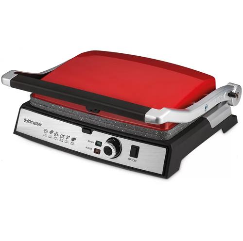 Gratar electric Goldmaster Tostmix GM-7450K, 2000W, 5 trepte putere (Negru/Rosu)