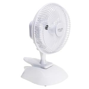 Ventilator de birou Adler AD7317, 30 W, 7 m3/h, 2 viteze (Alb)