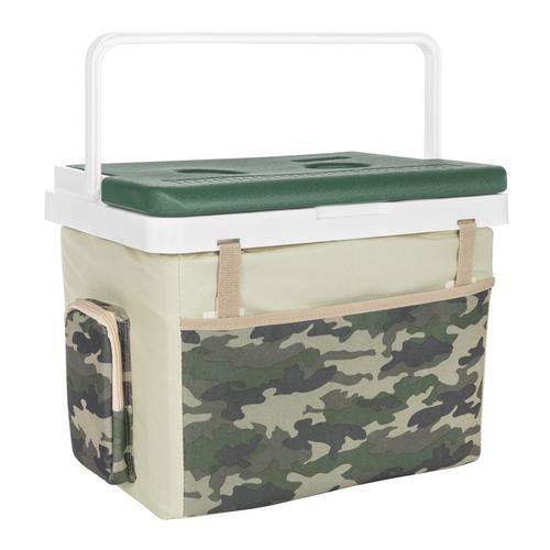 Lada frigorifica de calatorie NOVEEN TTC512 pentru depozitarea bauturilor si a alimentelor, 20l, Verde, Carcasa exterioara pentru izolare termica (Camuflaj)