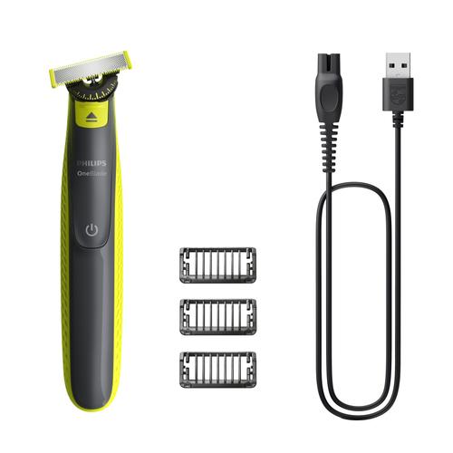 Aparat de tuns si barbierit Philips OneBlade 360 QP2724/23, 3 piepteni, Autonomie 45 minute (Verde)