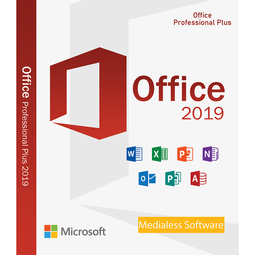 Microsoft Office 2019 Professional Plus, 32/64 bit, Multilanguage, Bind, Medialess