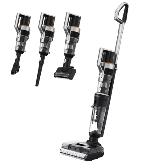 Aspirator vertical Jimmmy HW11PRO 4 in 1, 420 W, Autonomie 75/40 minute, Filtru HEPA, IPX8 (Negru/Argintiu)
