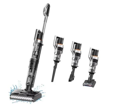 Aspirator vertical fara fir cu spalare Jimmy HW11 Pro Max Cordless 4 in 1 Vacuum&Washer, putere 500W, autonomie 80 min, putere de aspirare de 125W, filtrare 99.9%, ecran LED, autocuratare (Negru)