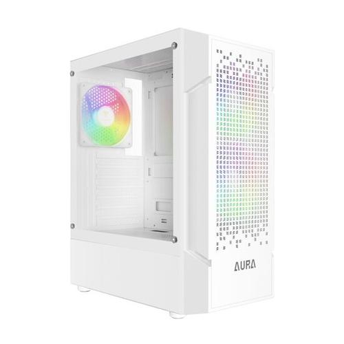 Carcasa Gamdias Aura GC7 aRGB, Middle Tower, tempered glass (Alb)