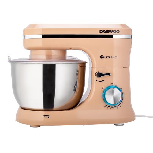 Mixer cu bol Daewoo DHM150R, 1600 W, 10 viteze + puls, 4.5L, bol inox  (Crem)