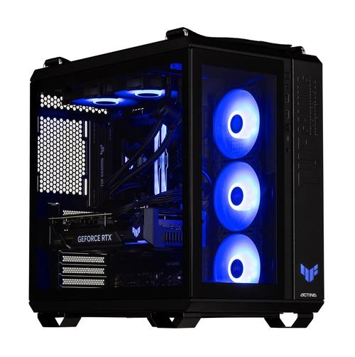Calculator Sistem PC Gaming Actina KOMACNGIP0186 Midi Tower Powered by ASUS, Procesor AMD Ryzen™ 9 9900X, 12 cores, 4.4GHz, 64MB, 32GB DDR5, 2TB SSD, NVIDIA GeForce RTX 5090 32GB GDDR7, DLSS 4, Wi-Fi, Bluetooth, No OS (Negru)