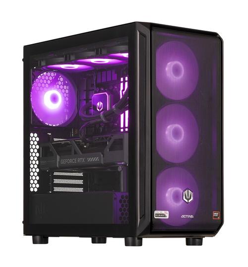 Calculator Sistem PC Gaming Actina KOMACNGIP0190 Midi Tower Powered by ENDORFY, Procesor AMD Ryzen™ 7 7800X3D, 8 cores, 4.2GHz, 96MB L3, 32GB DDR5, 2TB SSD, NVIDIA GeForce RTX 5090 32GB GDDR7, DLSS 4, Wi-Fi, Bluetooth, No OS (Negru)