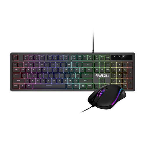 Kit gaming Gamdias Ares E3 Combo, iluminare RGB, USB (Negru)