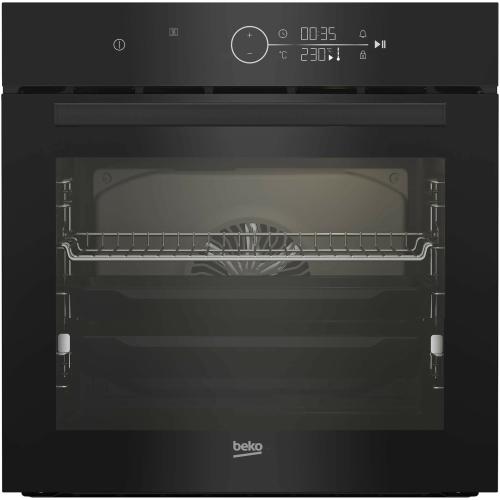 Cuptor incorporabil Beko BBIM17401BCS, Electric, 72 l, Autocuratare catalitica, 3D Cooking, Soft close door, Display LED, Booster, Clasa A++ (Negru/Inox)