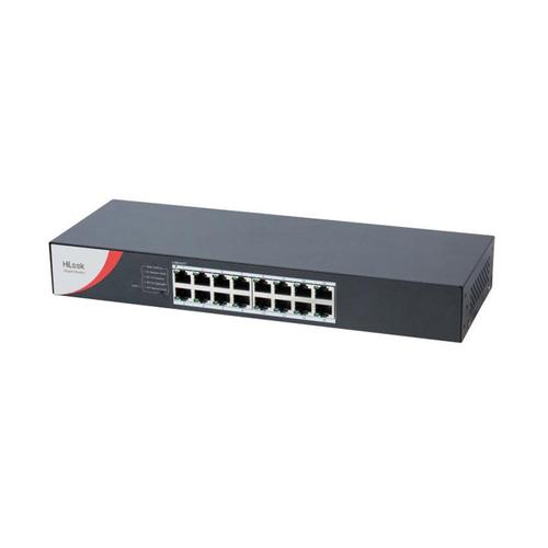 Switch Gigabit cu 16 porturi Hikvision HiLook NS-0516R, 10/100/1000 Mbps, fara management, plug and play Switch Gigabit cu 16 porturi Hikvision HiLook NS-0516R, 10/100/1000 Mbps, fara management, plug and play
