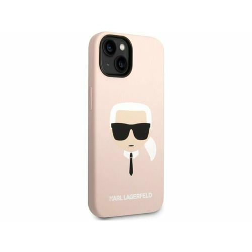 Husa de protectie Karl Lagerfeld Liquid Silicone Ikonik NFT pentru iPhone 14 Plus (Roz)