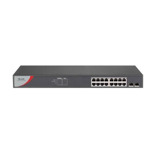 Switch PoE cu 16 porturi HikVision HiLook NS-0518P-125, 10/100/1000 Mbps, 36 Gbps, 26.79 Mpps, MAC 8K, fara management Switch PoE cu 16 porturi HikVision HiLook NS-0518P-125, 10/100/1000 Mbps, 36 Gbps, 26.79 Mpps, MAC 8K, fara management