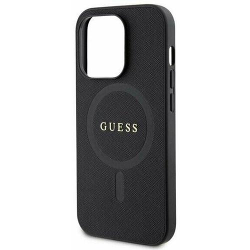Husa de protectie Guess PU Saffiano MagSafe Case for iPhone 15 Pro Max (Negru)