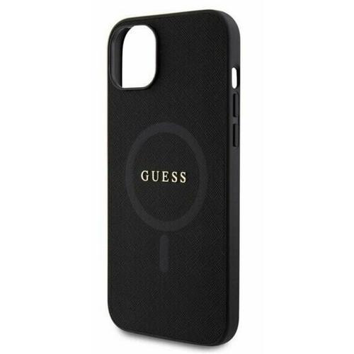 Husa de protectie Guess Saffiano MagSafe pentru iPhone 15 (Negru)