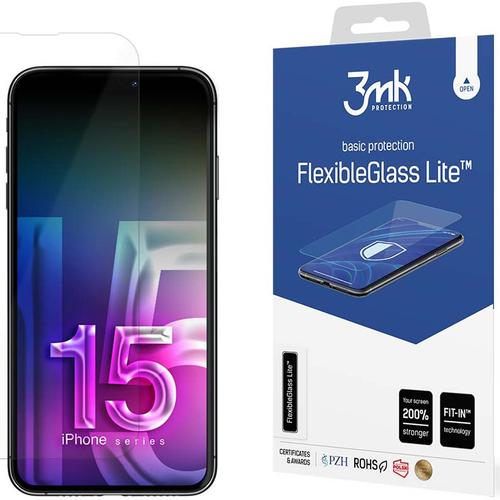 Folie de protectie 3mk FlexibleGlass Lite pentru iPhone 15 Plus