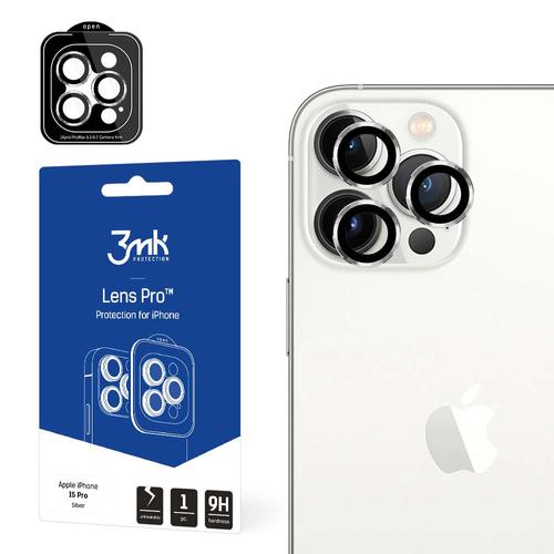 Folie de protectie camera 3mk Lens Protection Pro Silver pentru iPhone 15 Pro