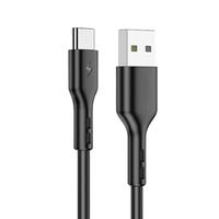 Cablu Date si Incarcare Lamtech, USB la Type-C, 2.1A, 2m, Negru