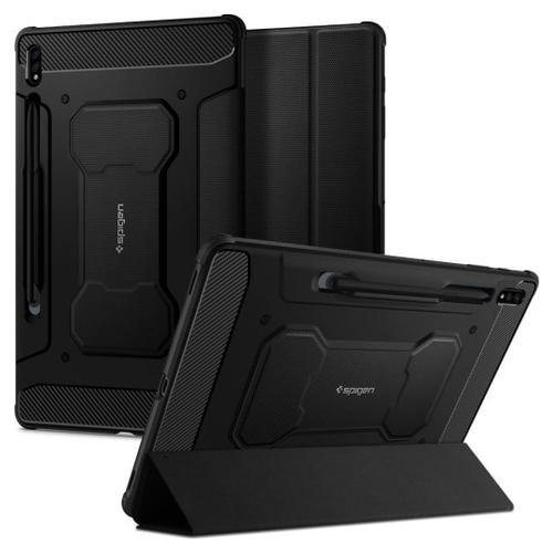 Husa de protectie tableta Spigen, Rugged Armor pentru Samsung Galaxy TAB S7/ S8 11.0, Negru
