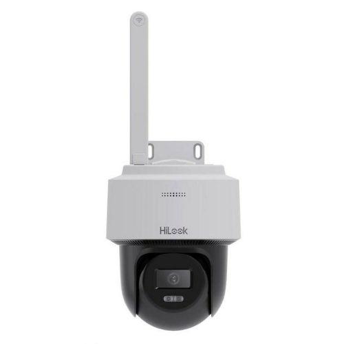 Camera IP Wi-Fi rotativa PT HiLook, 4MP, IR 30m, Microfon, Difuzor, Auto-Tracking, slot microSD, IP66 - PTZ-N2C400I-W(W)