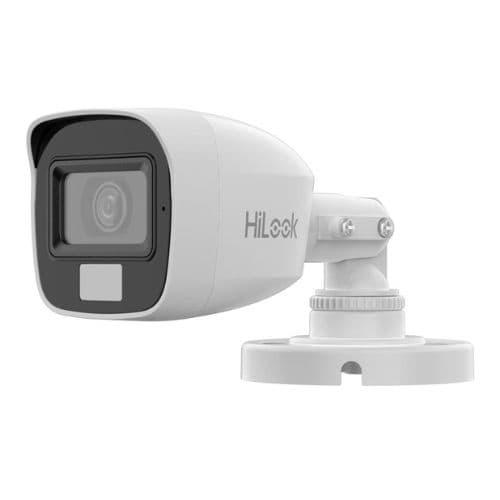 Camera TurboHD Hikvision HiLook, Audio, Smart-Hybrid light, IR 20m, Lumina Alba 20m, Lentila 2.8mm, IP66 - THC-B127-LPS