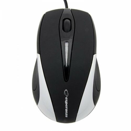 Mouse Esperanza Sirius EM102S, Wired, USB (Alb/Negru)