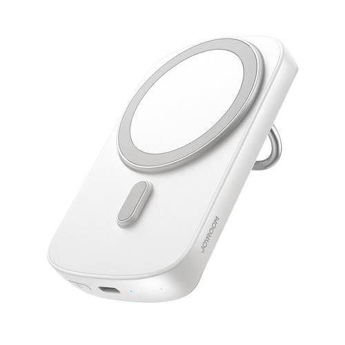 Acumulator extern Joyroom Ring holder, 6000mAh, 15/20W - Wired/Wireless, 1xUSB-C PD (Alb)